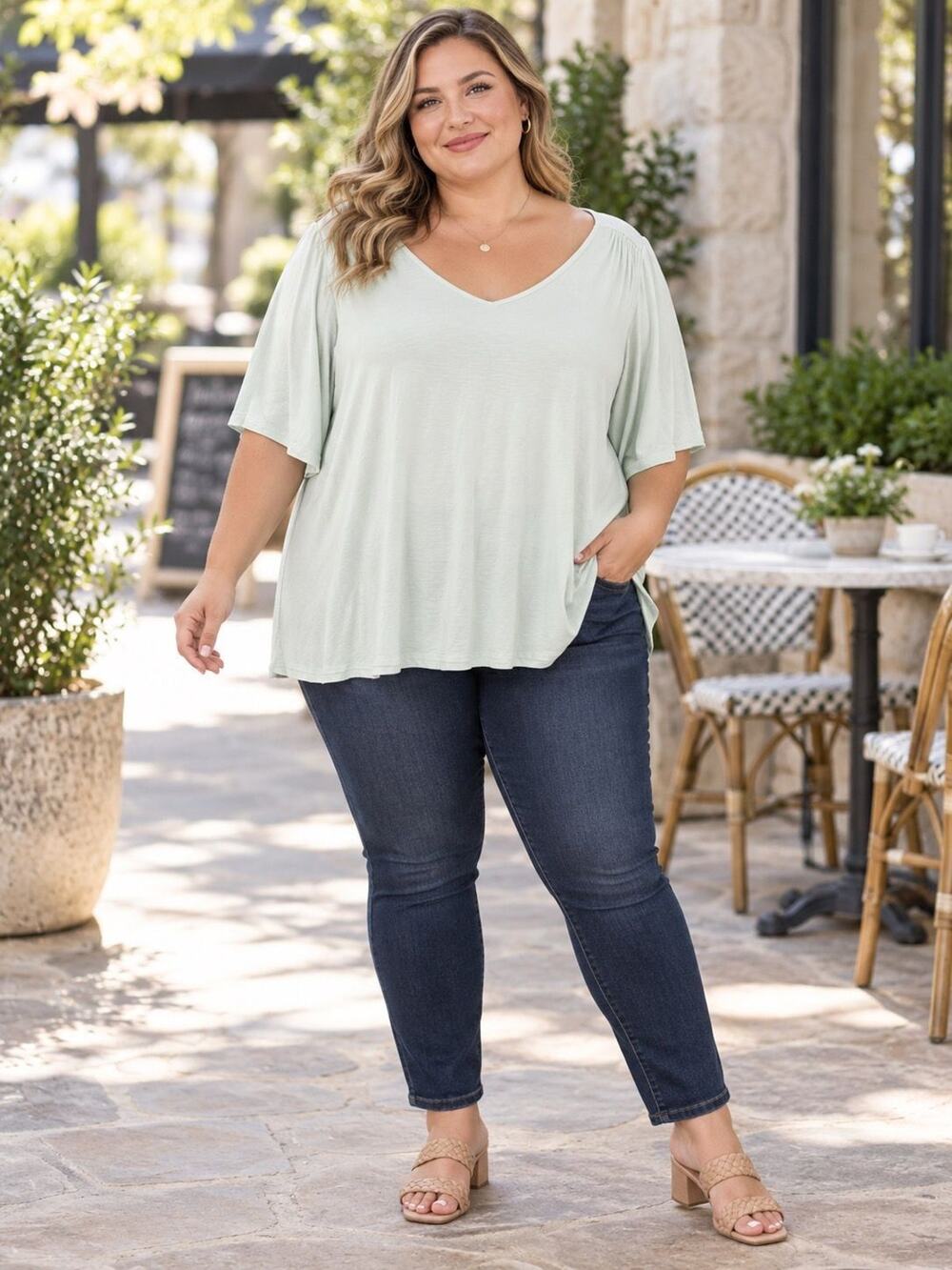 Lane Bryant mint top
